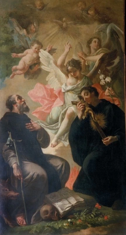 Lo Spirito Santo appare a S.Antonio abate e S.Nicola